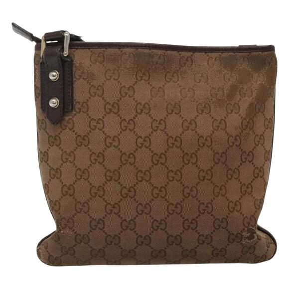 GUCCI GG Canvas Shoulder Bag Brown - Picture 3 of 12